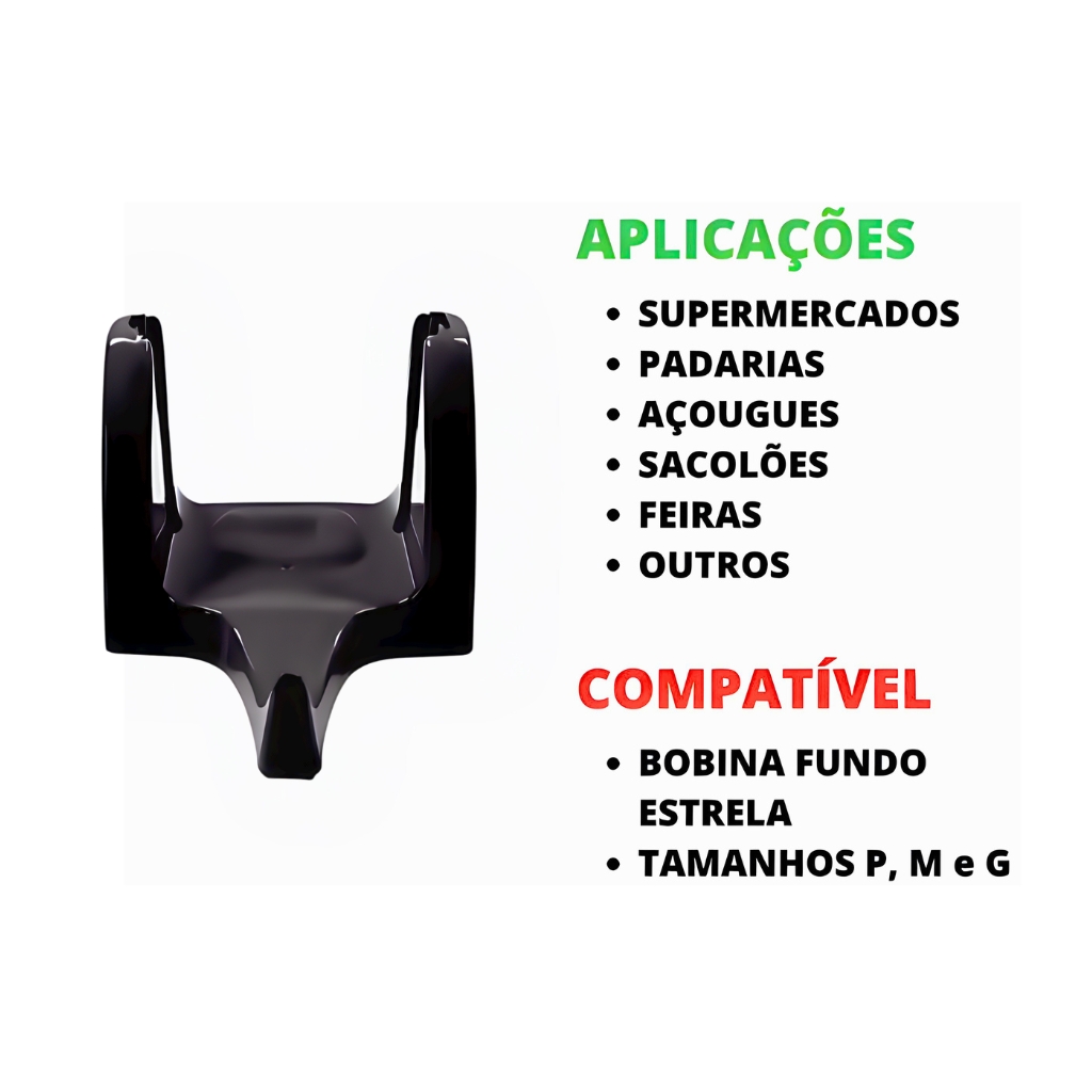 Informações Suporte Para Bobinas Fundo Estrela Preto